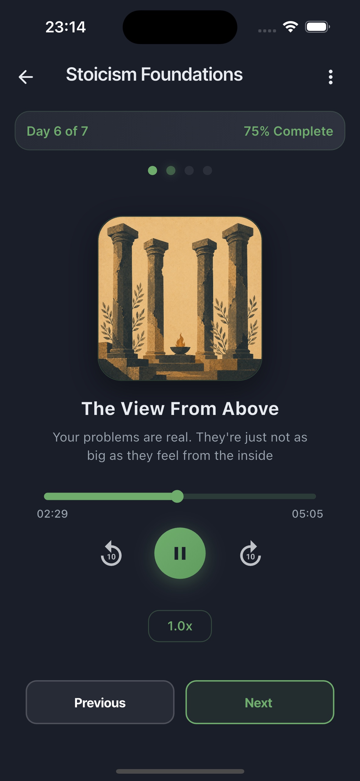 StoicPath audio lesson player