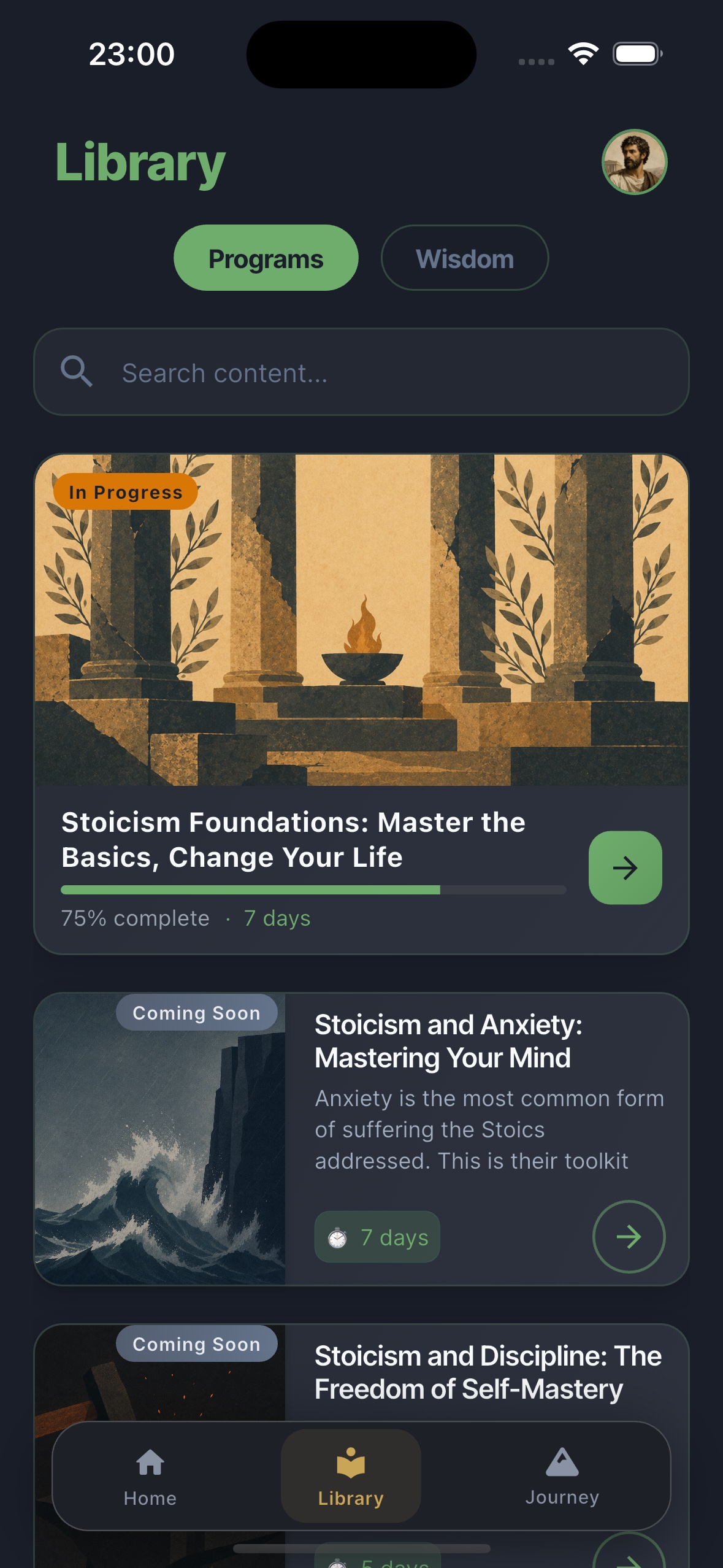 StoicPath library of guided programs